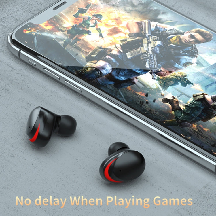 A17 TWS CVC8.0 and DSP Dual Noise Cancelling Touch Bluetooth Earphone with Magnetic Charging Box, Support Three-screen LED Power Display & Flashlight & HD Call & Siri & Power Bank(Black)