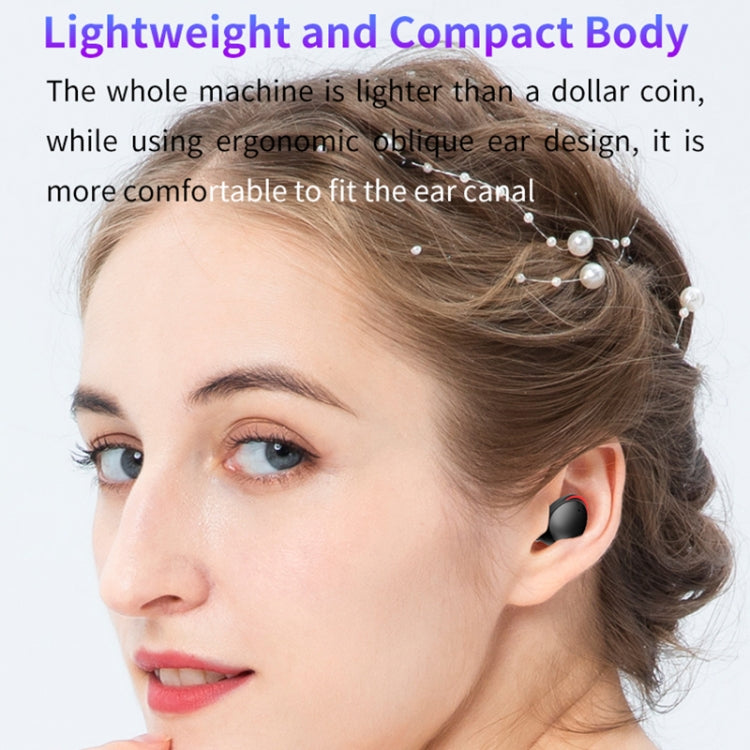 A17 TWS CVC8.0 and DSP Dual Noise Cancelling Touch Bluetooth Earphone with Magnetic Charging Box, Support Three-screen LED Power Display & Flashlight & HD Call & Siri & Power Bank(Black)