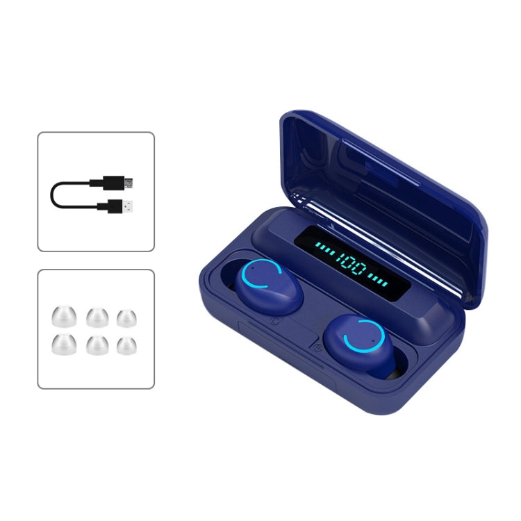 F9-9 TWS CVC8.0 Noise Cancelling Bluetooth Earphone with Charging Box, Support Touch Lighting Effect & Three-screen LED Power Display & Power Bank & Mobile Phone Holder & HD Call & Voice Assistant
