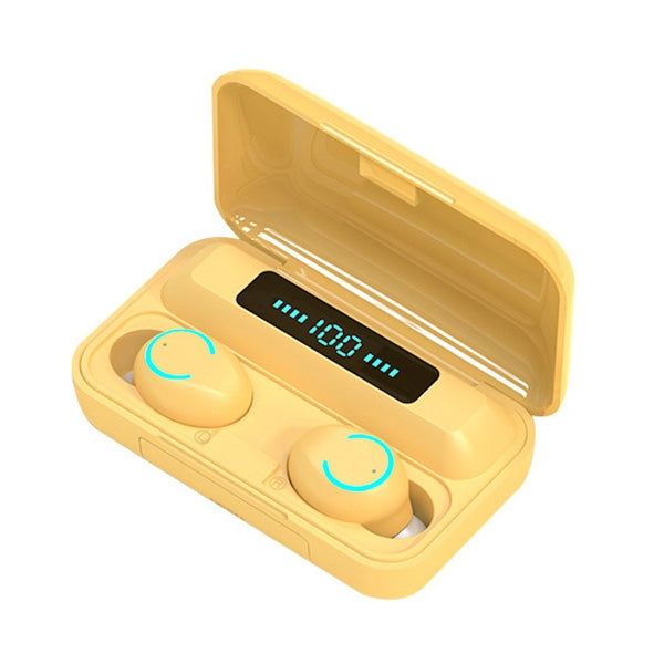 F9-9 TWS CVC8.0 Noise Cancelling Bluetooth Earphone with Charging Box, Support Touch Lighting Effect & Three-screen LED Power Display & Power Bank & Mobile Phone Holder & HD Call & Voice Assistant