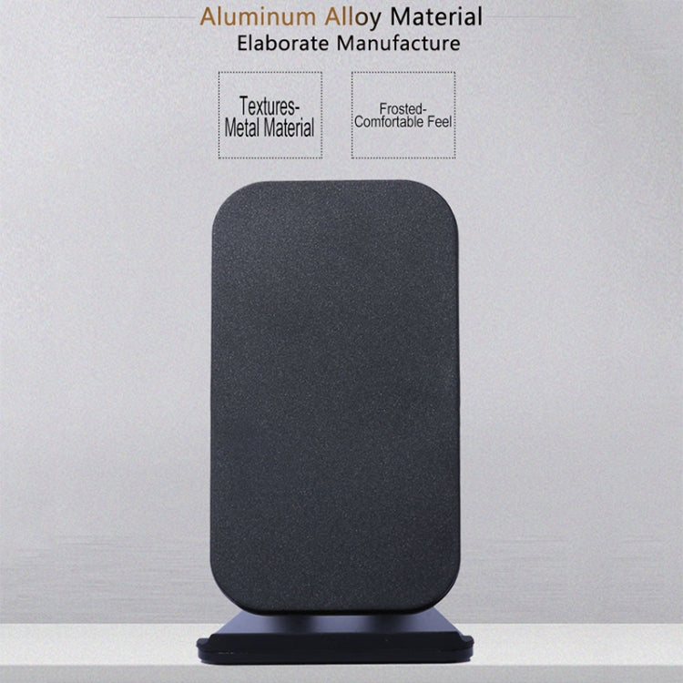 HQ-W8 10W Aluminum Alloy Qi Standard Wireless Mobile Phone Charging Stand Charger, For iPhone, Huawei, Xiaomi, HTC, Sony and Other Smart Phones