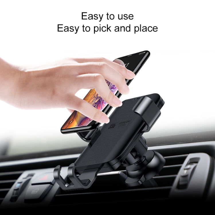 JOYROOM JR-ZS178 Gravity Car Mount Phone Holder, For iPhone, Galaxy, Sony, Lenovo, HTC, Huawei and other 4.0-6.5 inch Smartphones (Black)