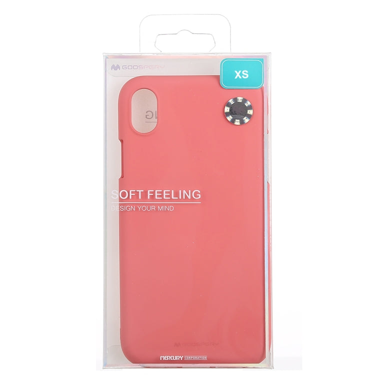For iPhone XS GOOSPERY SOFT FEELING Liquid TPU Drop-proof Soft Case