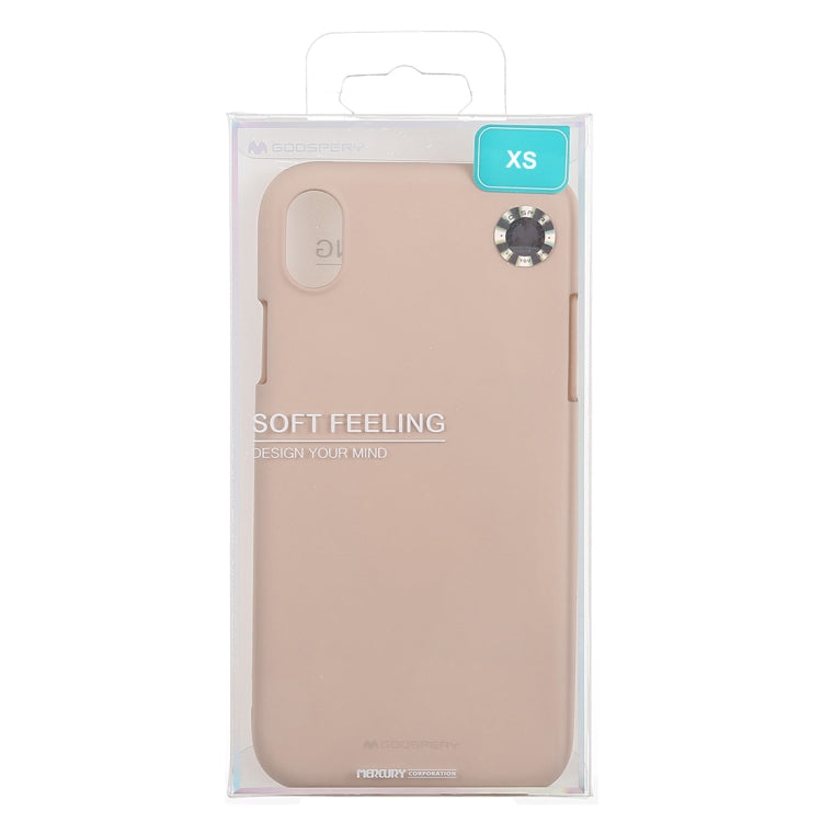 For iPhone XS GOOSPERY SOFT FEELING Liquid TPU Drop-proof Soft Case