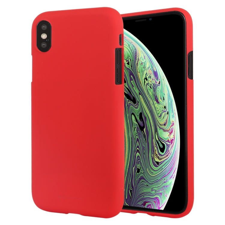 For iPhone XS GOOSPERY SOFT FEELING Liquid TPU Drop-proof Soft Case