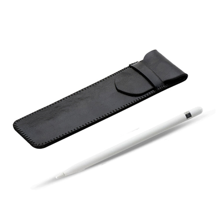 HQ21 Crazy Horse Texture Apple Pencil Plug-in Capacitive Pen Protective Case for iPad Pro, with Cover Pen Case