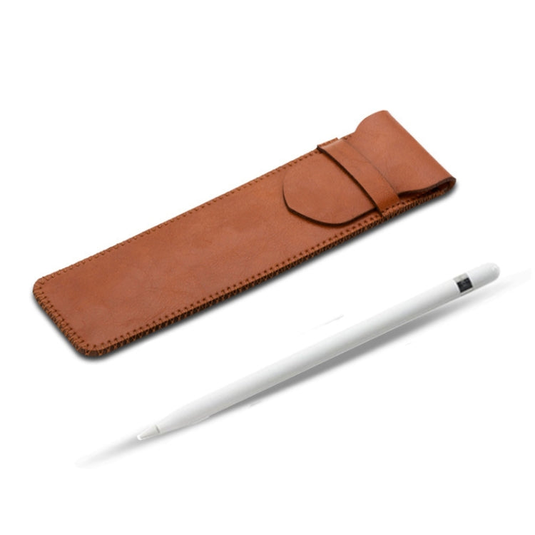 HQ21 Crazy Horse Texture Apple Pencil Plug-in Capacitive Pen Protective Case for iPad Pro, with Cover Pen Case