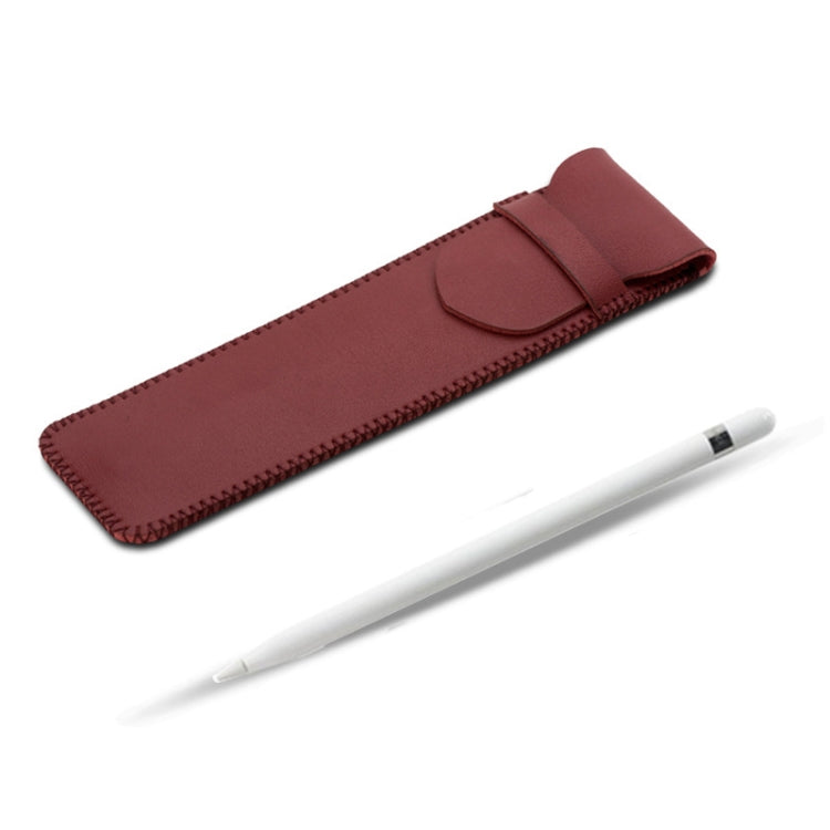 HQ21 Crazy Horse Texture Apple Pencil Plug-in Capacitive Pen Protective Case for iPad Pro, with Cover Pen Case