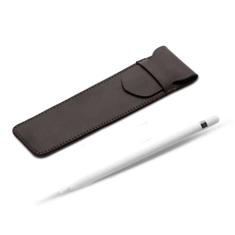 HQ21 Crazy Horse Texture Apple Pencil Plug-in Capacitive Pen Protective Case for iPad Pro, with Cover Pen Case
