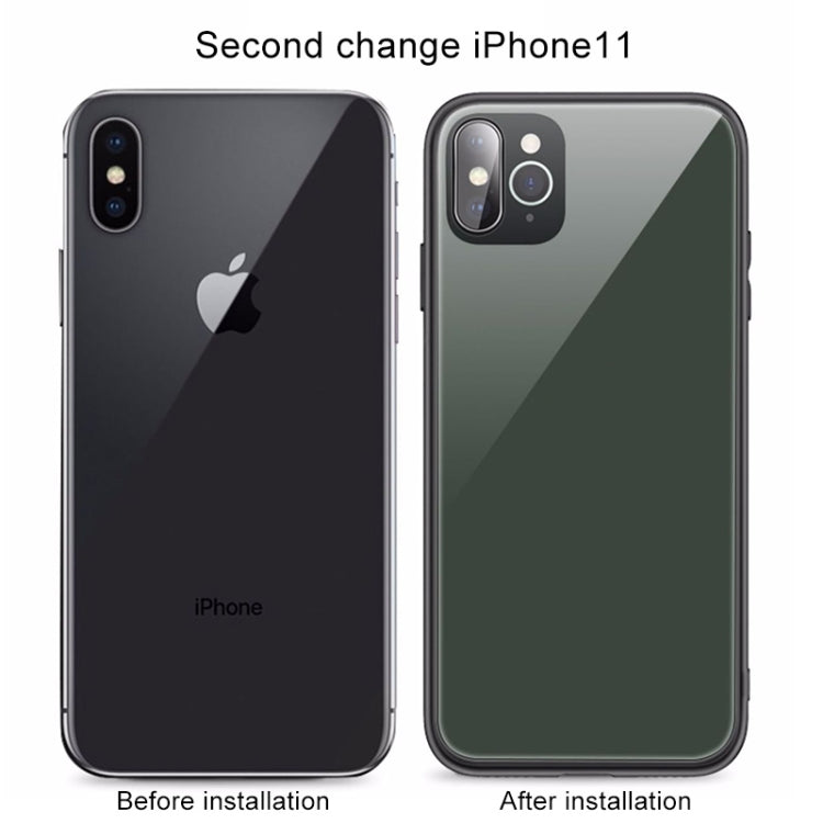 For iPhone X / XS Creative Gradient Tempered Glass Protective Case