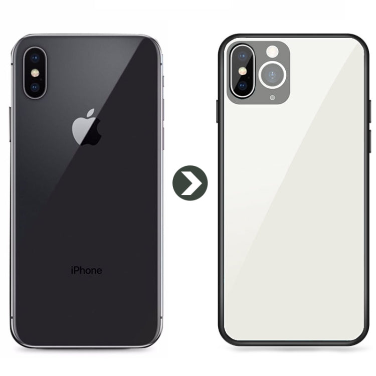 For iPhone X / XS Creative Gradient Tempered Glass Protective Case