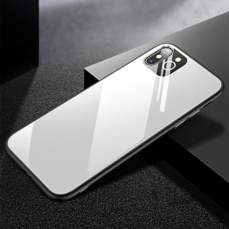 For iPhone X / XS Creative Gradient Tempered Glass Protective Case
