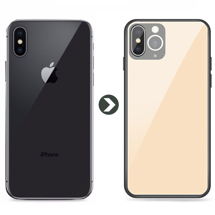 For iPhone XS Max Creative Gradient Tempered Glass Protective Case