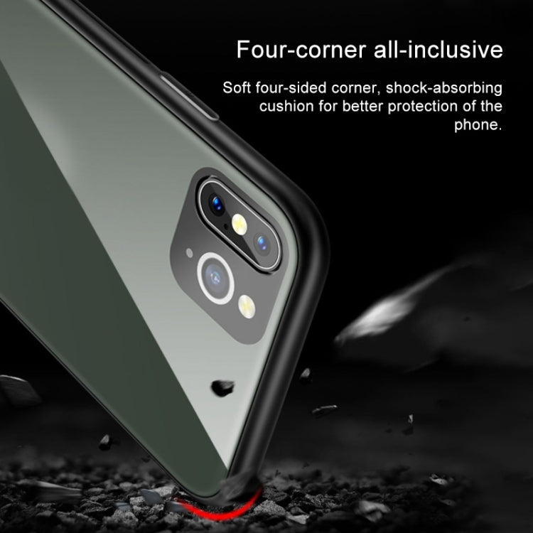 For iPhone XS Max Creative Gradient Tempered Glass Protective Case