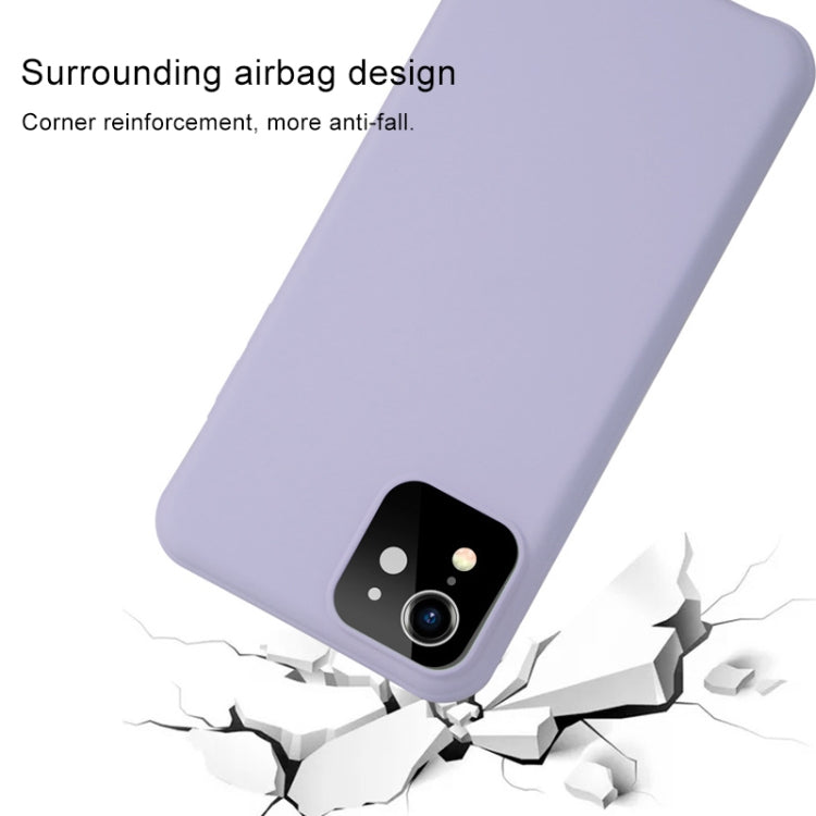 For iPhone X / XS Creative Solid Color Liquid Silicone Case