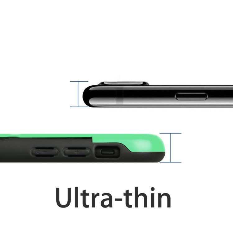 For iPhone X / XS Ultrathin TPU + PC Protective Case with Card Slot & Holder