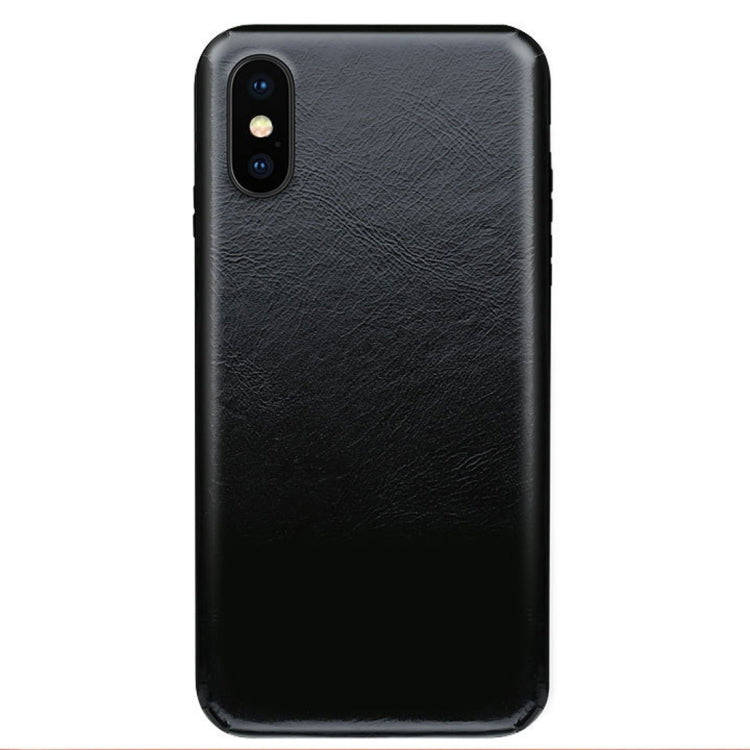 For iPhone X / XS 360 Degree Full Coverage Pasted Top-grain Leather Case