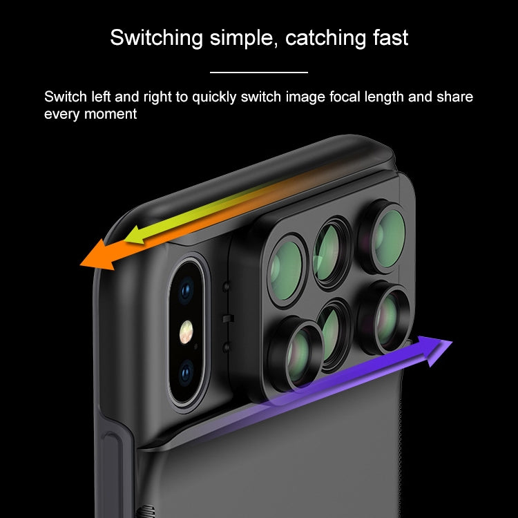 Mobile Phone Lens Wide Angle Fisheye Macro Telephoto SLR Phone Case for iPhone XS