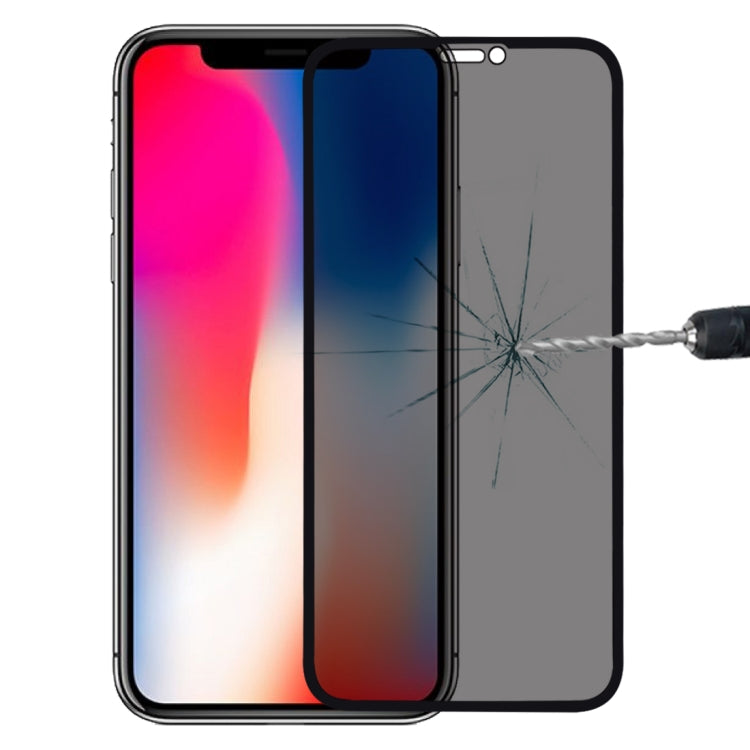 For iPhone X / XS 9H 6D Anti-peep Tempered Glass Film