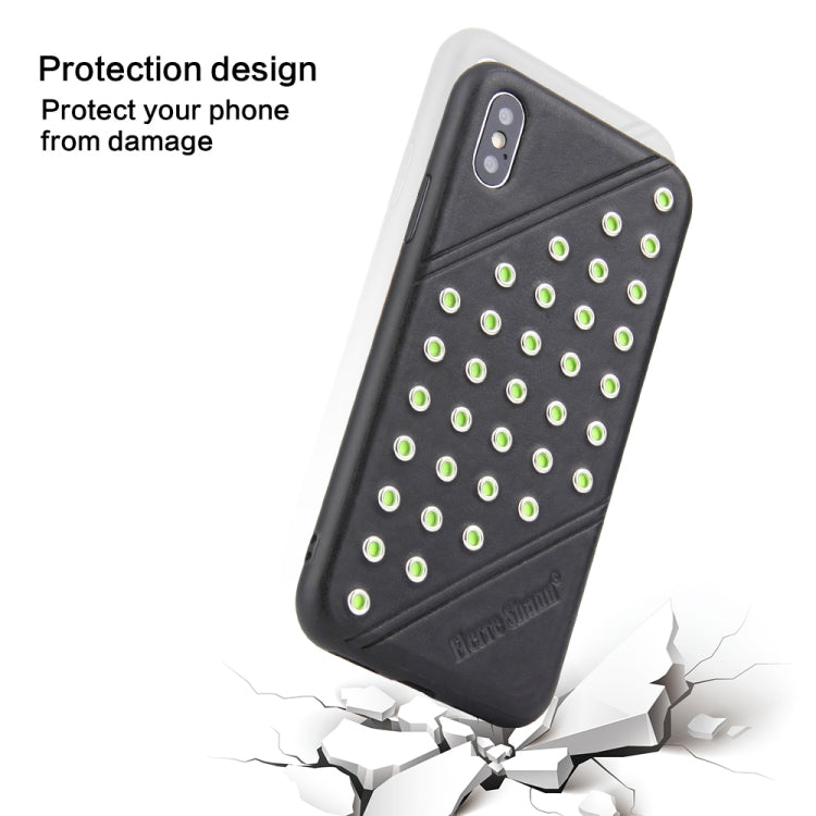 For iPhone X / XS Star Series Retro Crazy Horse Texture PU Leather Case