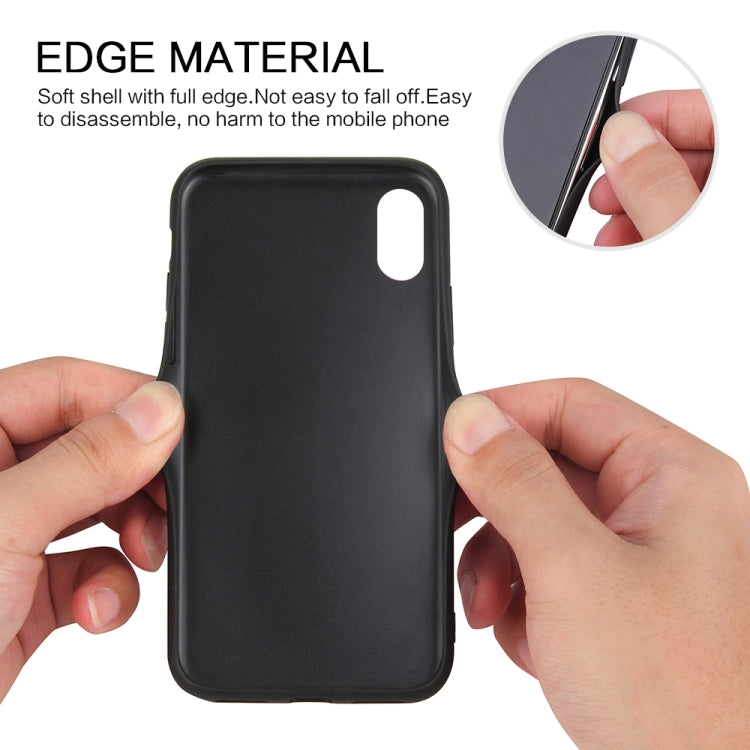 For iPhone X / XS Star Series Retro Crazy Horse Texture PU Leather Case