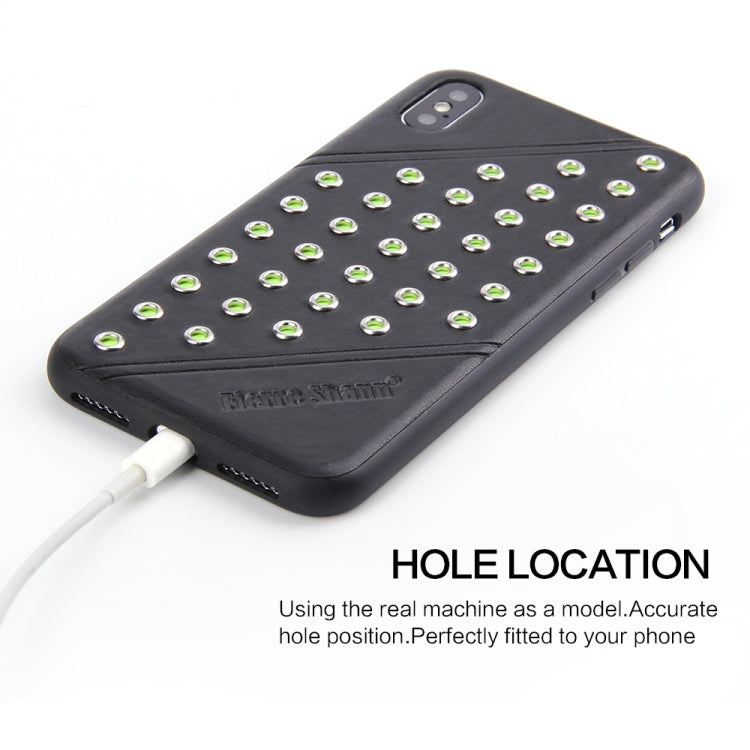 For iPhone X / XS Star Series Retro Crazy Horse Texture PU Leather Case