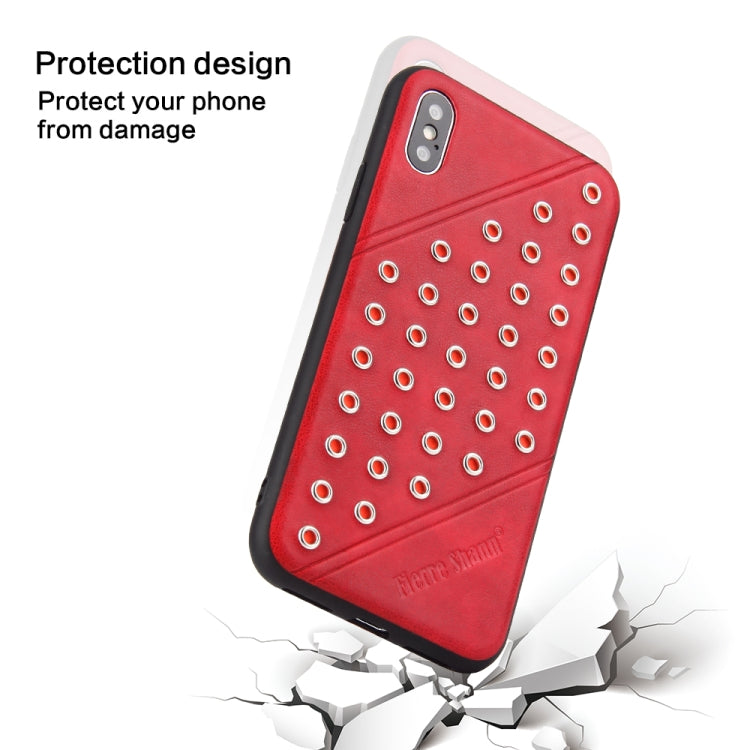 For iPhone X / XS Star Series Retro Crazy Horse Texture PU Leather Case