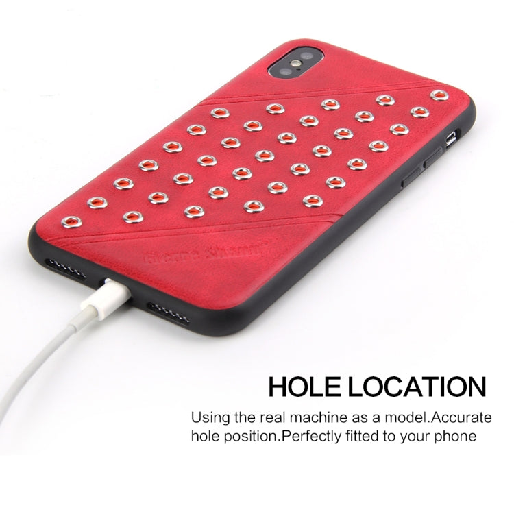 For iPhone X / XS Star Series Retro Crazy Horse Texture PU Leather Case
