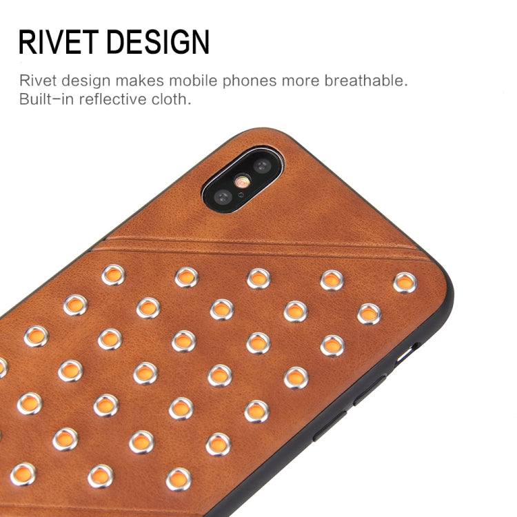 For iPhone X / XS Star Series Retro Crazy Horse Texture PU Leather Case