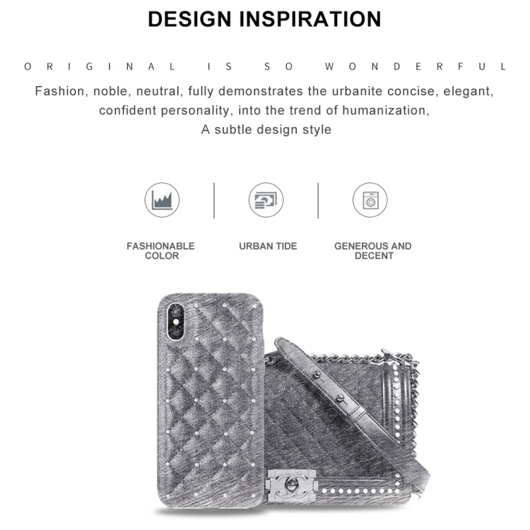 For iPhone X / XS SULADA Anti-slip TPU + Pasted Leather + Embedded Metal Rivets Case