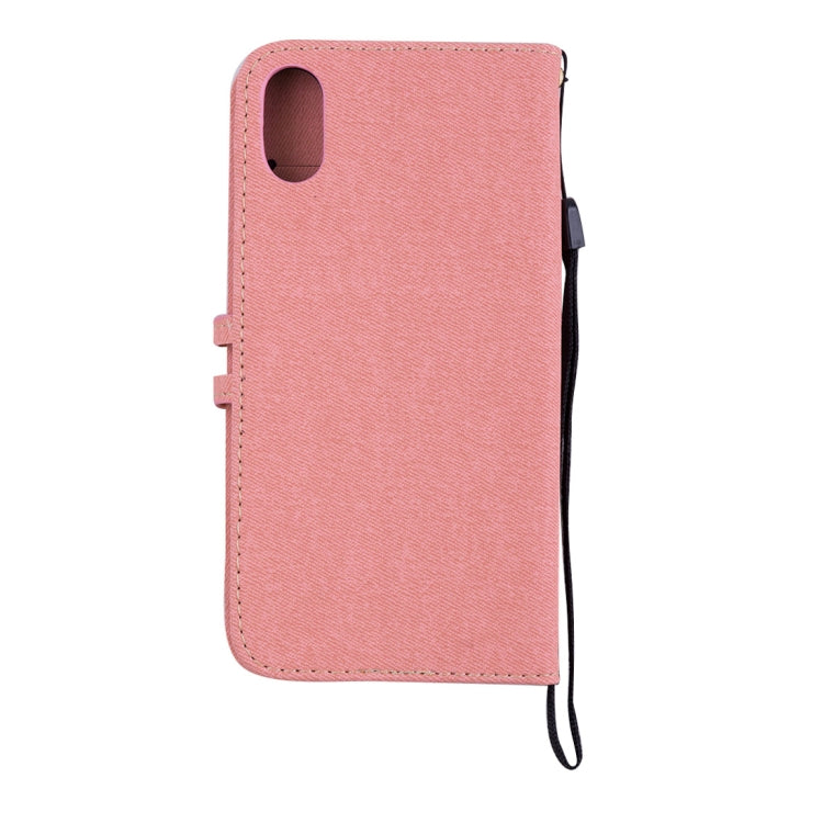 For iPhone XS Splicing Embossed Male Style Horizontal Flip Leather Case with Holder & Card Slots & Wallet & Lanyard