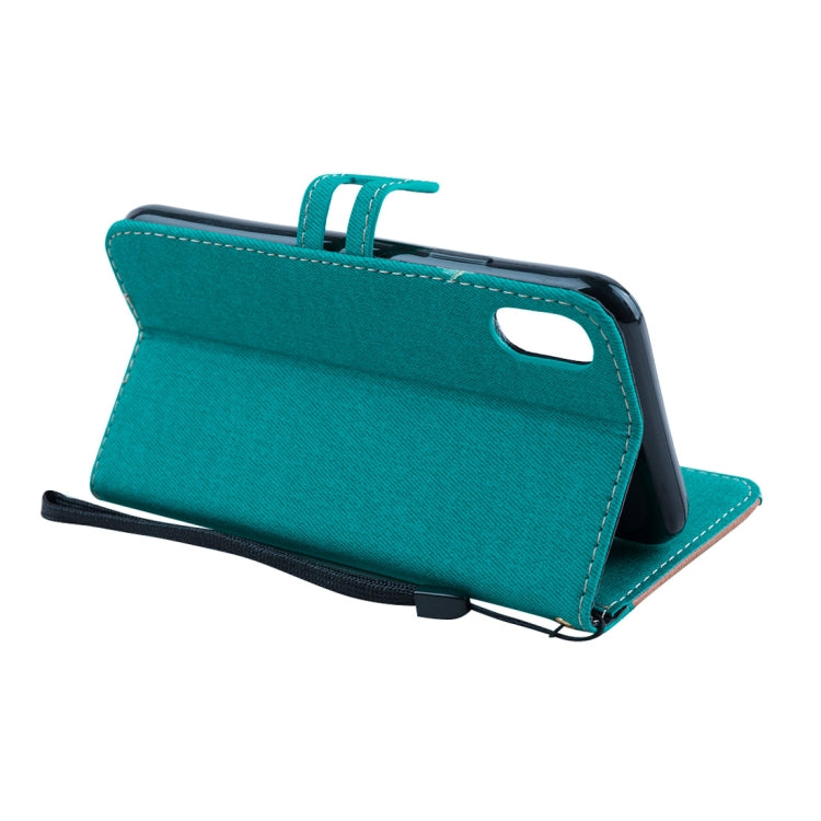 For iPhone XS Splicing Embossed Male Style Horizontal Flip Leather Case with Holder & Card Slots & Wallet & Lanyard