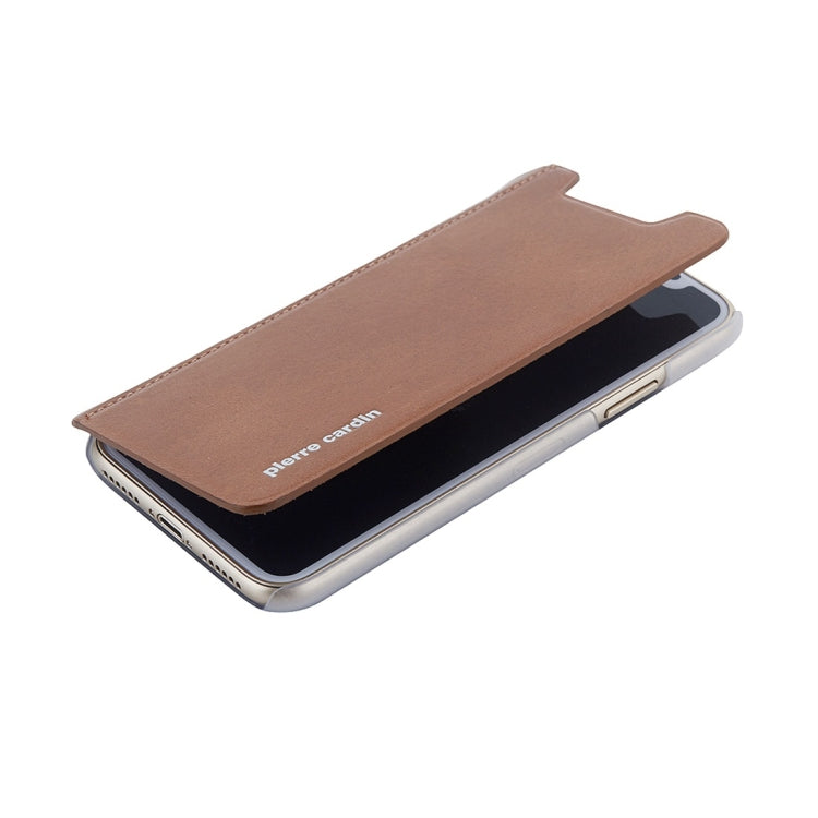 For iPhone X / XS Pierre Cardin PCT-P06 Ultra-thin Horizontal Flip Leather Case