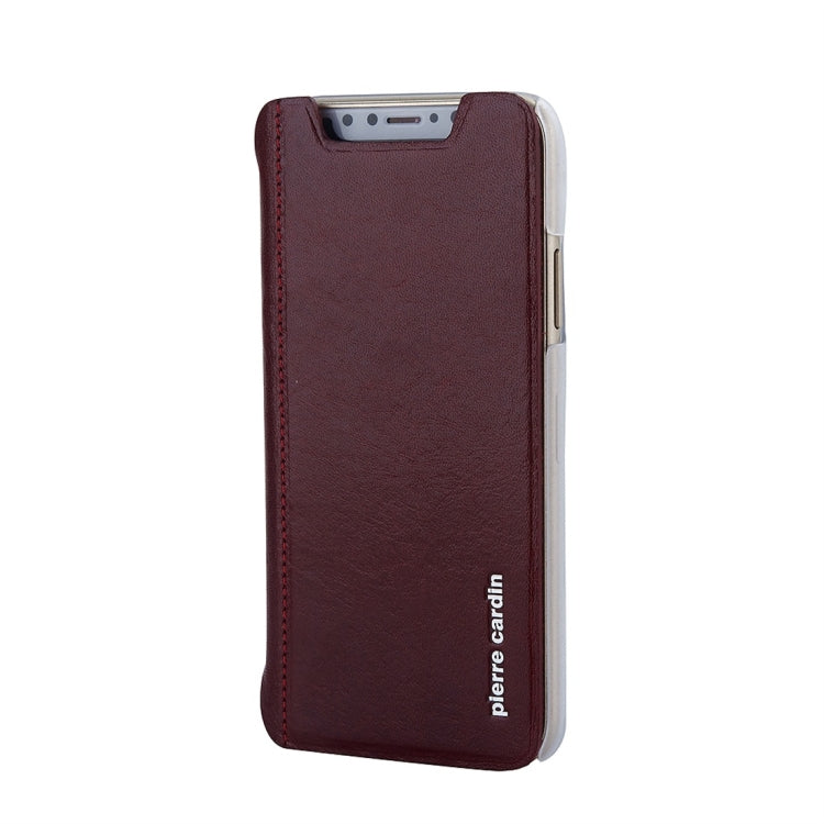 For iPhone X / XS Pierre Cardin PCT-P06 Ultra-thin Horizontal Flip Leather Case