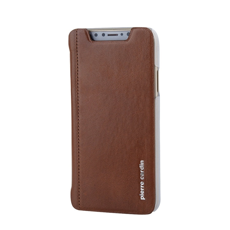 For iPhone X / XS Pierre Cardin PCT-P06 Ultra-thin Horizontal Flip Leather Case