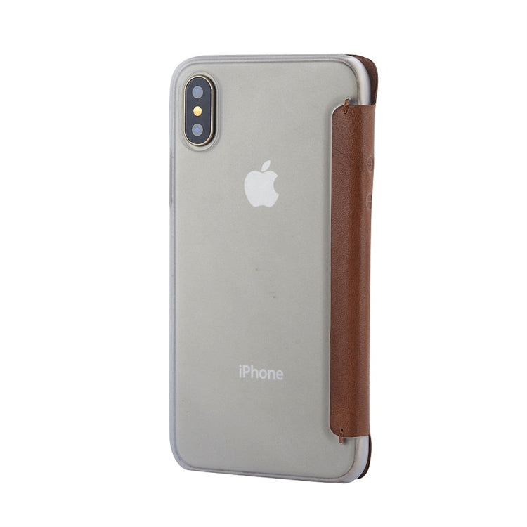 For iPhone X / XS Pierre Cardin PCT-P06 Ultra-thin Horizontal Flip Leather Case