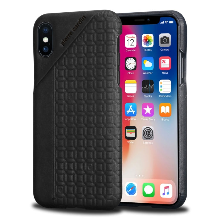 For iPhone X / XS Pierre Cardin PCL-P29 Shockproof Leather Protective Case with Card Slot