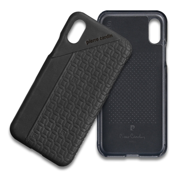 For iPhone X / XS Pierre Cardin PCL-P29 Shockproof Leather Protective Case with Card Slot