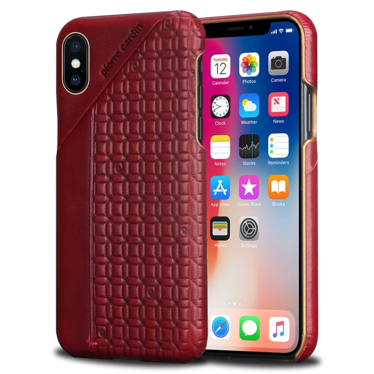 For iPhone X / XS Pierre Cardin PCL-P29 Shockproof Leather Protective Case with Card Slot