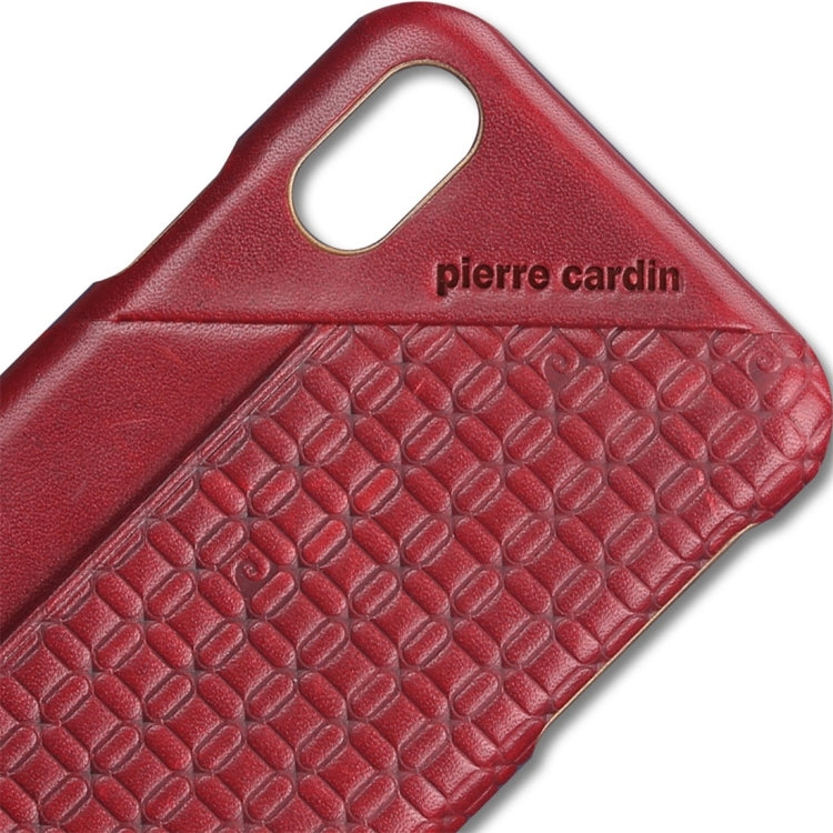 For iPhone X / XS Pierre Cardin PCL-P29 Shockproof Leather Protective Case with Card Slot