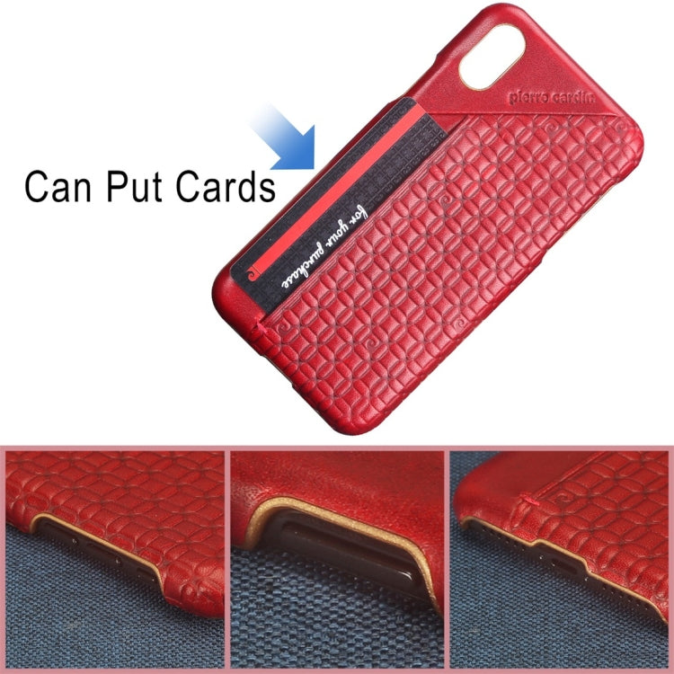 For iPhone X / XS Pierre Cardin PCL-P29 Shockproof Leather Protective Case with Card Slot