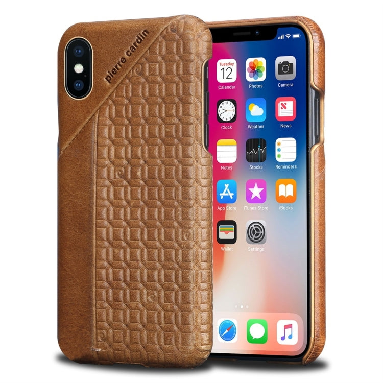 For iPhone X / XS Pierre Cardin PCL-P29 Shockproof Leather Protective Case with Card Slot