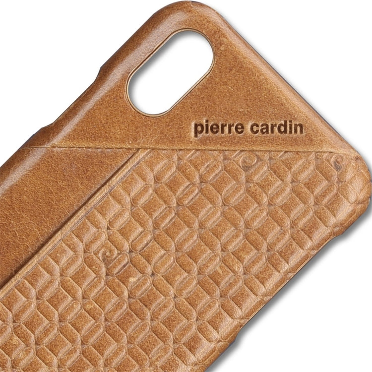 For iPhone X / XS Pierre Cardin PCL-P29 Shockproof Leather Protective Case with Card Slot