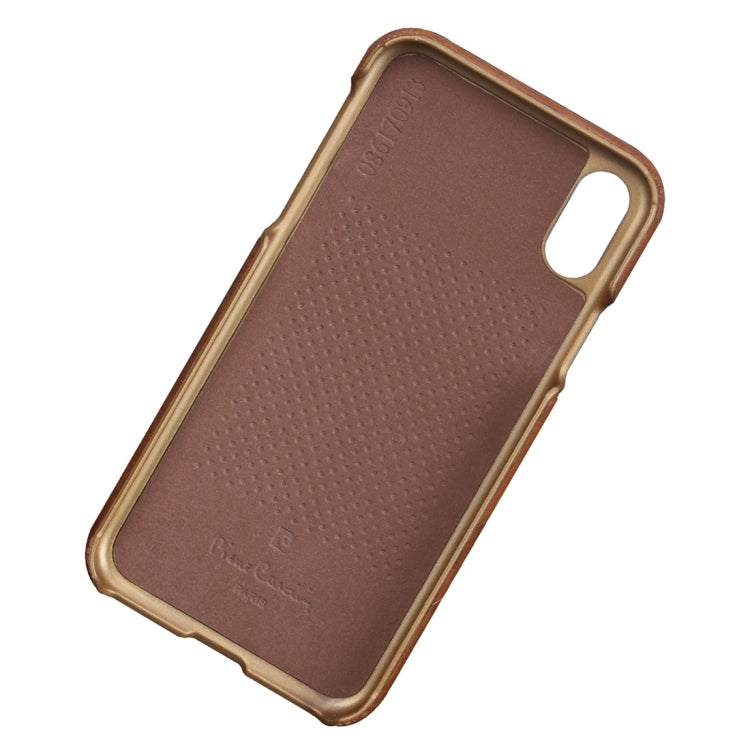 For iPhone X / XS Pierre Cardin PCS-P19 Shockproof Leather Protective Case with Card Slot