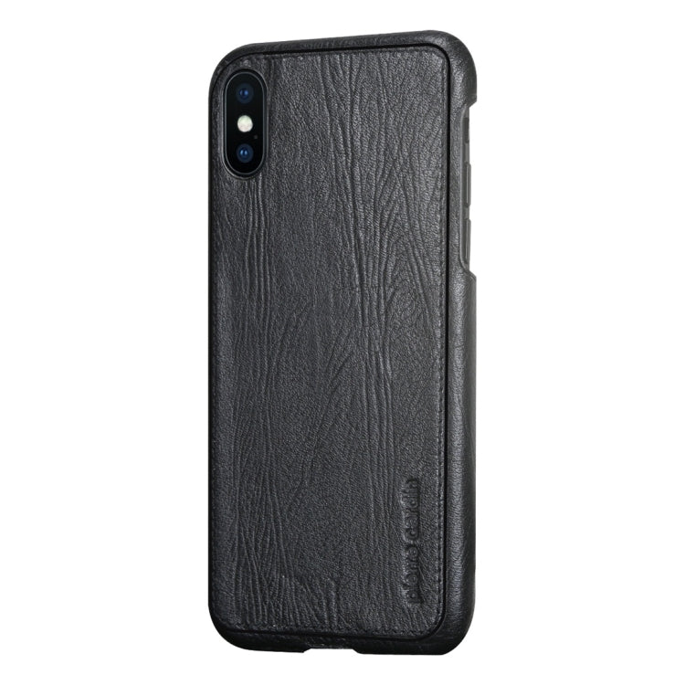 For iPhone X / XS Pierre Cardin PCL-P03 Shockproof PC + Leather Protective Case