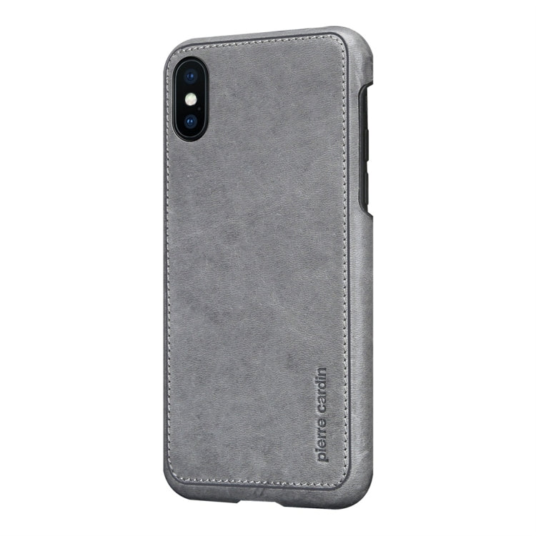 For iPhone X / XS Pierre Cardin PCL-P03 Shockproof PC + Leather Protective Case