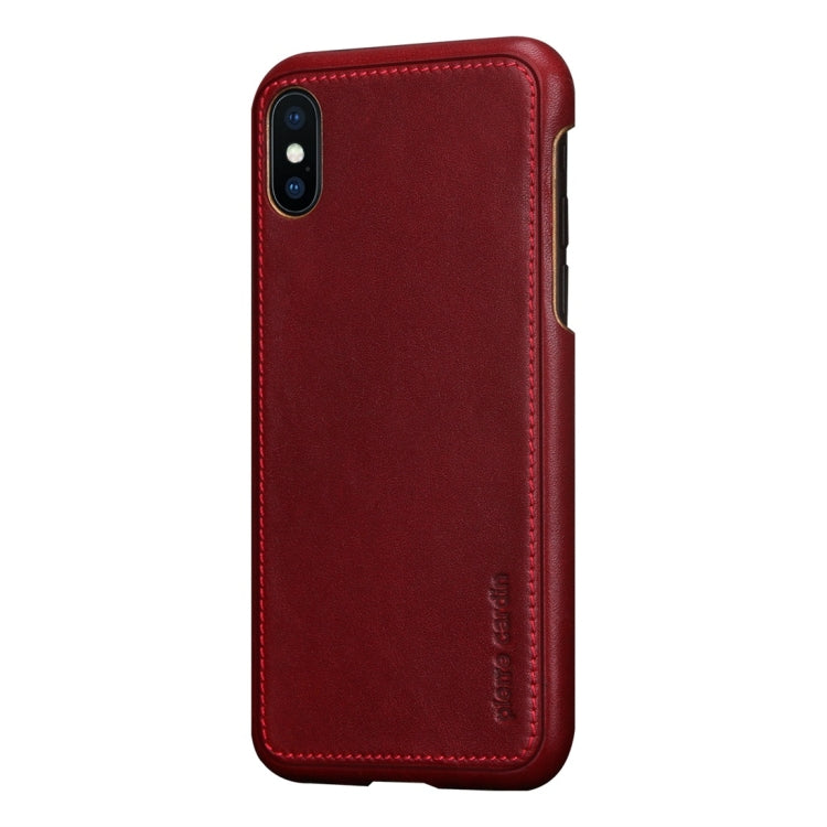 For iPhone X / XS Pierre Cardin PCL-P03 Shockproof PC + Leather Protective Case