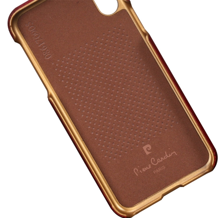 For iPhone X / XS Pierre Cardin PCL-P03 Shockproof PC + Leather Protective Case