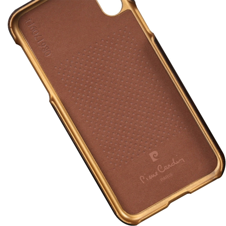 For iPhone X / XS Pierre Cardin PCL-P03 Shockproof PC + Leather Protective Case