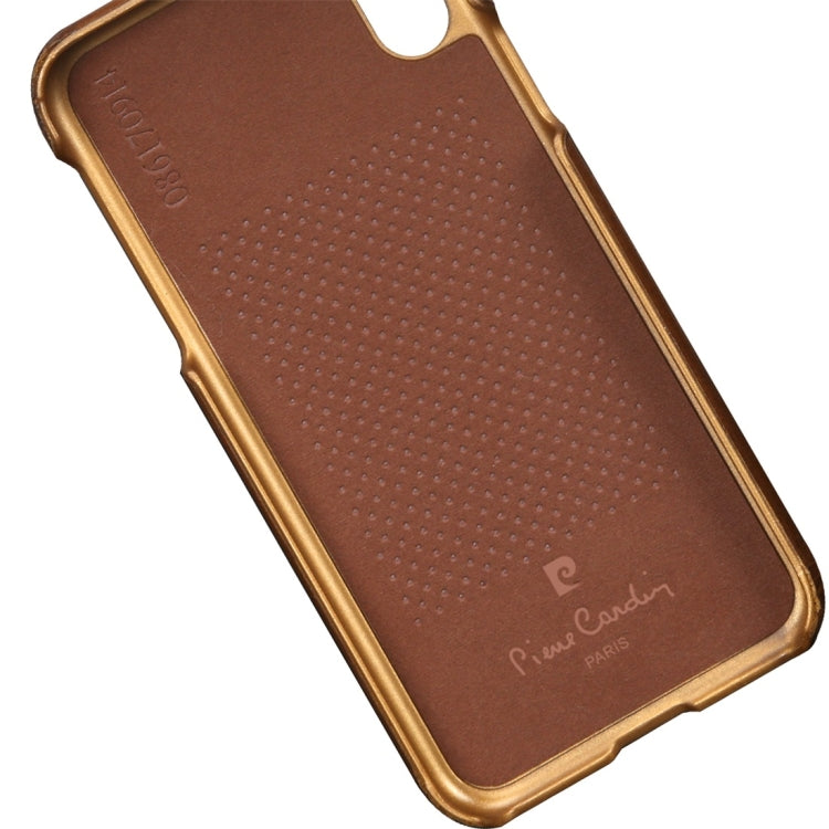 For iPhone X / XS Pierre Cardin PCL-P03 Shockproof PC + Leather Protective Case